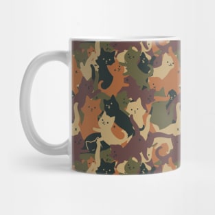 Camouflage Cat Orange Army by Tobe Fonseca Mug